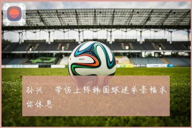 孙兴慜带伤上阵韩国球迷举条幅求你休息