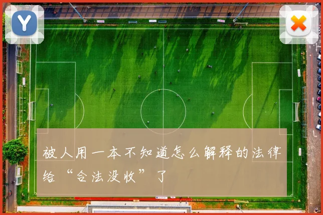 被人用一本不知道怎么解释的法律给“合法没收”了